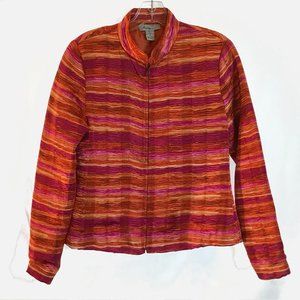 Womens Small Analogy Crimped Satin Ombre Jacket